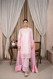 Reema Ahsan - Sahira - Cotton & Organza - Light pink - 3 Piece