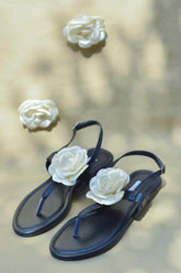 Basic by Chapter 13 - White Rose - Black - 19145 - Sandals