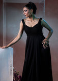 Shahid Chuhan - Selene Silk Pishwas For Women - Black