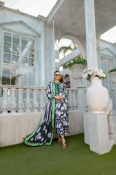 Reema Ahsan - Seline - Lawn & Silk - Black&white - 3 Piece