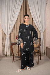 Reema Ahsan - Sena - Georgette - Black& White - 2 Piece