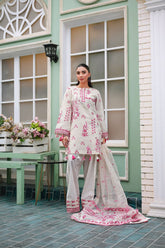 Reema Ahsan - Serena - Kora Cotton & Lawn with Organza - Off-White - 3 Piece