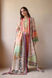 Sania Maskatiya - Serin - Khaddi Silk ,Medium Silk , Raw Silk - Sunlit Apricot - 3 Piece