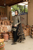 Laleen - Shadow Veil Viscose Suit For Women - Black - 3 Piece