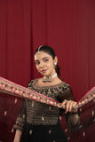 Laleen - Shehna Cotton Net Frock For Women - Black - 3 Piece