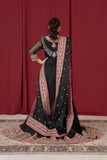 Laleen - Shehna Cotton Net Frock For Women - Black - 3 Piece