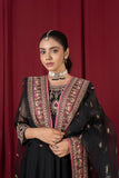 Laleen - Shehna Cotton Net Frock For Women - Black - 3 Piece