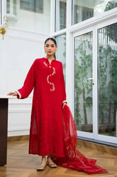 Shehrnaz - SHK-1082 - 3 Piece - Red - Studio by TCS