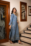 Shehrnaz - SHK-1211 - Shezray - Blue - Satin - 3 Piece - Studio by TCS