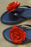 Basic by Chapter 13 - Valentino Rose - Black - 19103 - Hawai Chappals