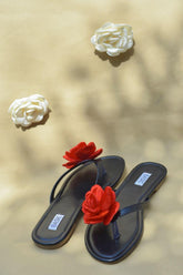 Basic by Chapter 13 - Valentino Rose - Black - 19103 - Hawai Chappals