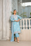Reema Ahsan - Sibel - Lawn & Chiffon - Ice blue - 3 Piece