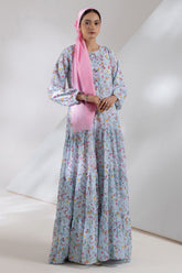 Malbus - Spring Bliss - Chiffon - Blue - Maxi - 1 Piece