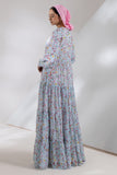 Malbus - Spring Bliss - Chiffon - Blue - Maxi - 1 Piece