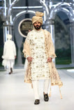 Deepak & Fahad - SULTAAN - White and Gold - - 4 Piece