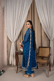 Reema Ahsan - Surrina - Chiffon & PK Raw Silk - Teal - 3 Piece
