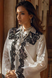 Shehrnaz - Off-White Tunic With Black Embroidery Paired With Matching Azaar – SHK-1089 - Studio by TCS