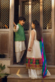 Shehrnaz - Khaadi Silk Kurta And Pyjama With Green Waist Coat – SHKK-1098 - Studio by TCS