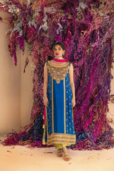 Shehrnaz - SHK-1015 - Navy Blue - Jamavar - 3 Piece - Studio by TCS