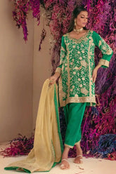 Shehrnaz - SHK-1022 - Green - Crepe Silk - 3 Piece