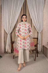 Reema Ahsan - Tahi - Georgette & Organza - Grey - 3 Piece