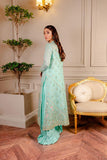 Fozia Khalid - Tiffany Blue - Embroidered - 4 Piece - Studio by TCS