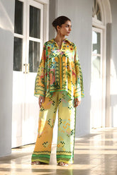 Sania Maskatiya - Tiva - Crepe , Crepe - Citrus Lime - 2 Piece