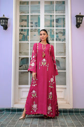 Reema Ahsan - Tiya - Silk - Magenta - 2 Piece
