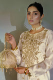 Minutiae - Topaz - Shisha Silk - Off White/Dull Gold - 1 Piece