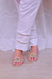 Mom4Little - White Trouser styled with lace MFL-TR01 - 1 Piece