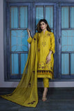 Urooj Fahd - Mustard Cotton Net Shirt - 3 PC