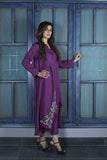 Urooj Fahd - Plum Angular Hemline Shirt - 2 PC