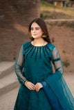Fozia Khalid - UROOS - Silk - Emerald green - 3 Piece