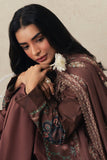 Cross Stitch BRUNETTE GLAM Unstitched Brown 3 Piece
