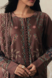 Cross Stitch BRUNETTE GLAM Unstitched Brown 3 Piece