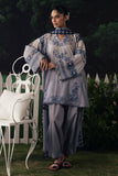 Cross Stitch AZURE BLOOM Unstitched Blue 3 Piece