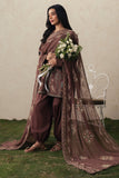 Cross Stitch BRUNETTE GLAM Unstitched Brown 3 Piece