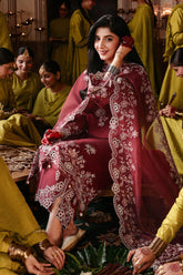 Cross Stitch - Lawn Crimson Drape Unstitch Suit For Women - 3 Piece