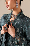 Cross Stitch - Dark Sea Silk Suit For Women - 3 Piece