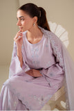Cross Stitch - Lilac Blush Cotton Suit For Women - Purple - 2 Piece