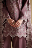 Cross Stitch - Ash Plum Chikankari Lawn Suit For Women - 3 Piece