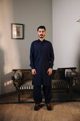 Shahjahan - Blue Shalwar Kameez - 2 Piece