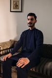 Shahjahan - Blue Kurta Trouser - 2 Piece