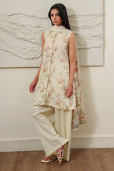 Cross Stitch VINTAGE AURA Unstitched Ivory 3 Piece