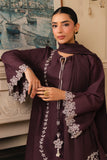 Cross Stitch - Royal Prune Cambric Suit For Women - Brown - 2 Piece