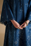 Cross Stitch - Cobalt Silk Chikankari Lawn Suit For Women - 3 Piece