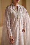 Cross Stitch - Lavender White Chikankari Lawn Suit For Women - 3 Piece
