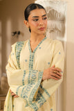 Cross Stitch - Dahlia Cambric Suit For Women - Yellow - 2 Piece