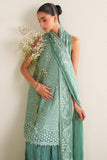 Cross Stitch - Ocean Elegance Chiffon Unstitch Suit For Women - 4 Piece