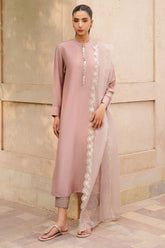 Cross Stitch - Amber Echo Silk Suit For Women - Brown - 3 Piece